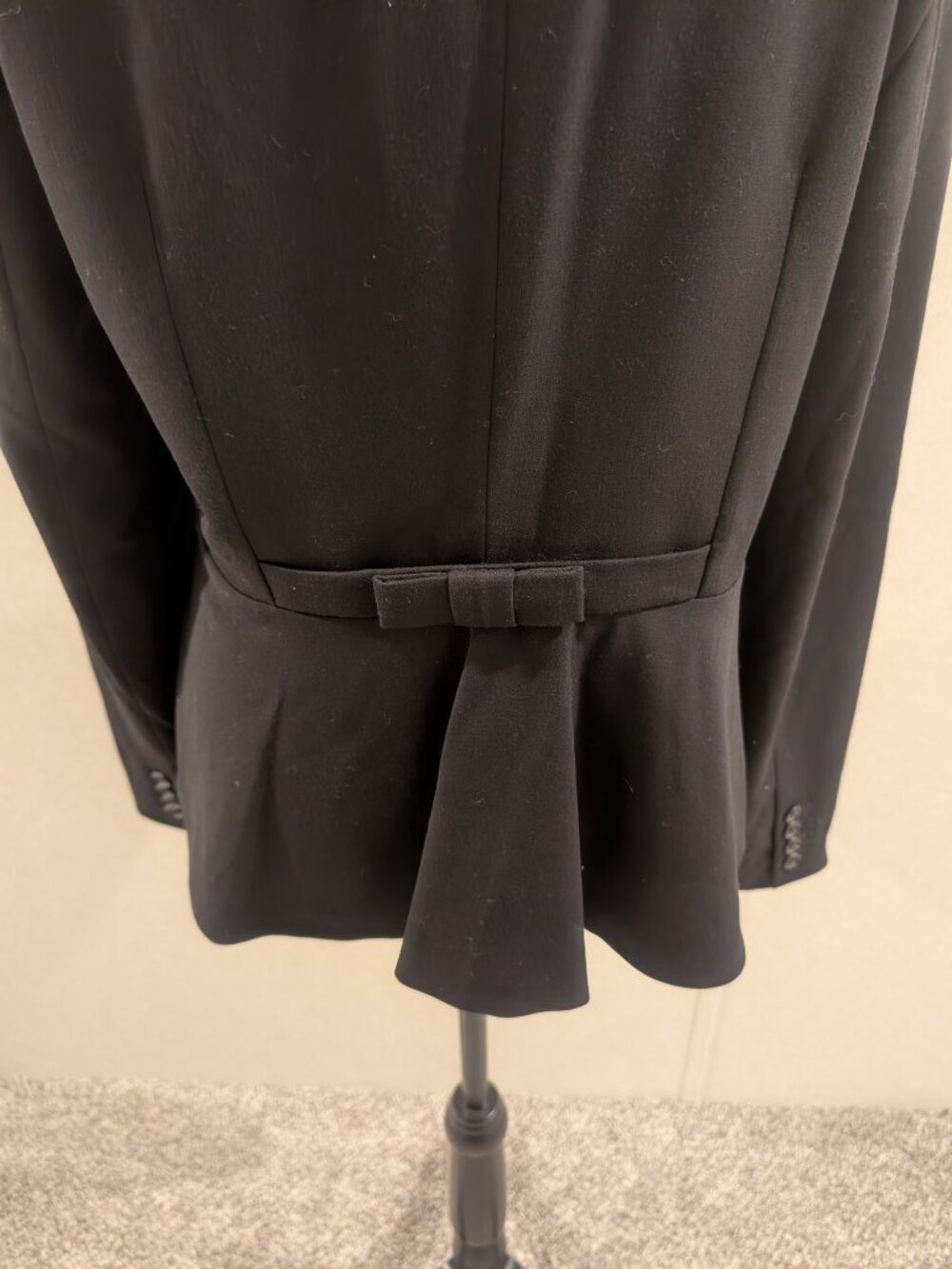ELLE Black One Button Career Blazer Jacket Women's 14 Tailored Stretch - Picture 9 of 9